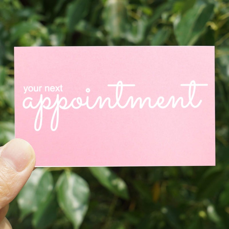 RXBC2011 Appointment Reminder Cards Pack of 100 pink - Image 3
